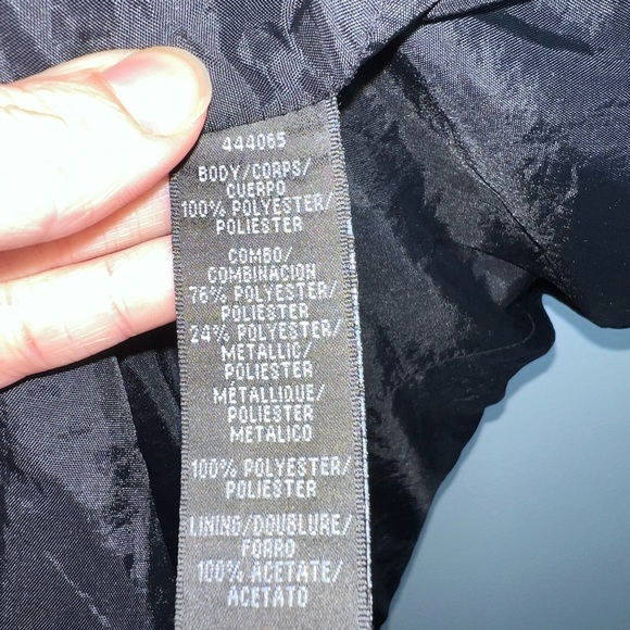 &ML Monique Lhuillier Facade Sheath black lace brocade sz 0 *flawed inside - Picture 14 of 16